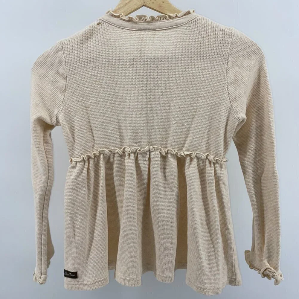 Matilda Jane Girls Top Beige Floral Sunny Embroidered Top